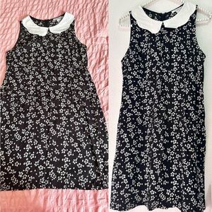 Glamorous Scallop Peter Pan Collar Sleeveless Ditsy Floral Dress
